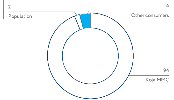 Arctic-Energo electricity sales breakdown in 2019 (%)